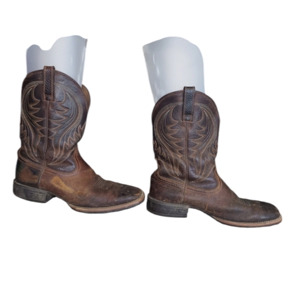 Ariat Men's Hybrid Rancher Western Brown Leather Boots, 10014070. Size 11.5D - Picture 7 of 14